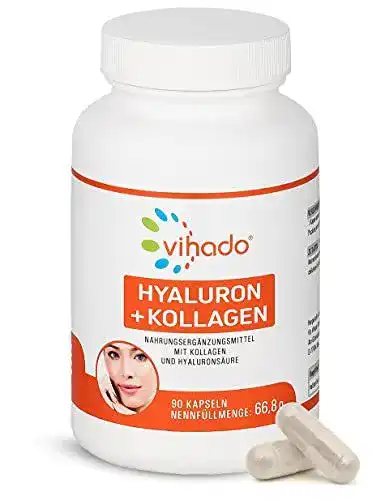 Hyaluron und Kollagen Kapseln von Vihado hochdosiert