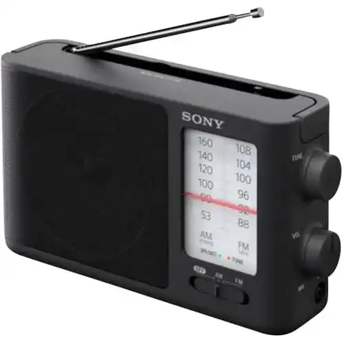 Sony ICF-506 tragbares Analogradio mit Tragegriff und AC-Netzteil