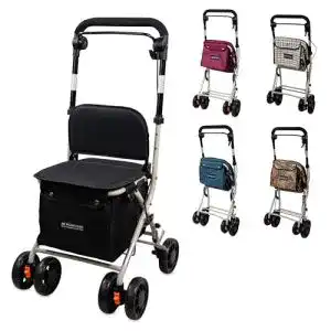 Einkaufstrolley mit Sitz Mobiclinic, Rollator Coliseo, faltbar, 21 l