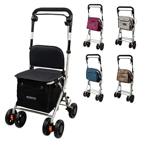 Einkaufstrolley mit Sitz Mobiclinic, Rollator Coliseo, faltbar, 21 l