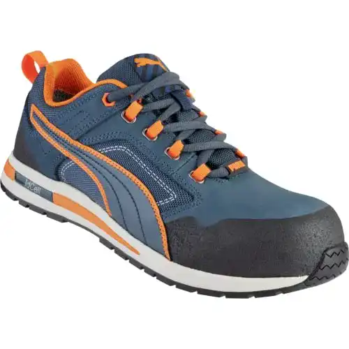 Puma Sicherheitsschuhe Crosstwist Low S3 Größe 44 Blau Orange
