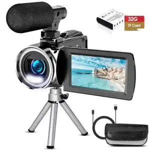 4K Camcorder Hojocojo 36 MP Vlogging Video Kamera mit Zubehör