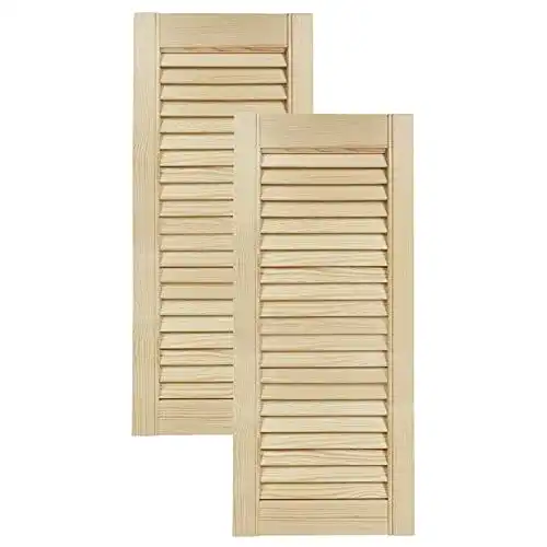 Lamellentüren Decomeister Holz 2er Pack 294×720 mm Holztür aus Kiefer