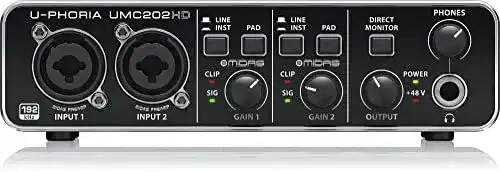 Audio-Interface Behringer U-PHORIA UMC202HD mit Midas-Vorverstärkern