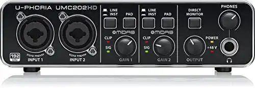 Audio-Interface Behringer U-PHORIA UMC202HD mit Midas-Vorverstärkern