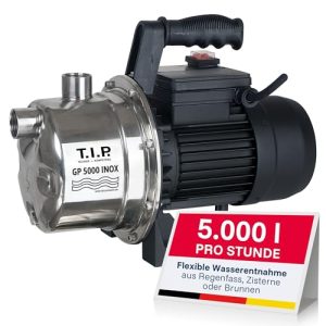 T.i.p. 31372 Hauswasserwerk Edelstahl GP 5000 INOX Gartenpumpe