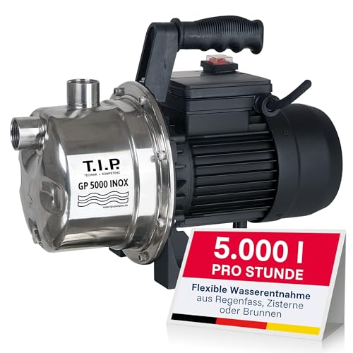T.i.p. 31372 Hauswasserwerk Edelstahl GP 5000 INOX Gartenpumpe