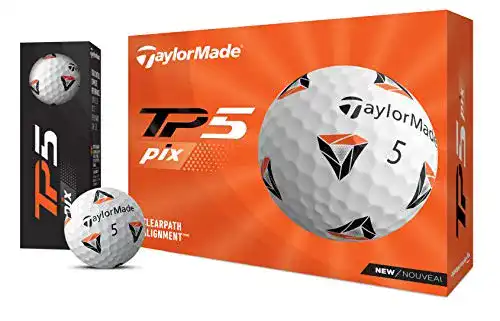Golfball TaylorMade TP5 PIX Unisex in Weiß, Einheitsgröße