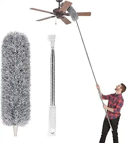 Staubwedel mit dehnbarer Edelstahl-Teleskopstange