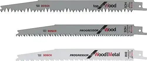 Säbelsägeblätter Bosch Accessories für Holz und Metall, 3-teilig