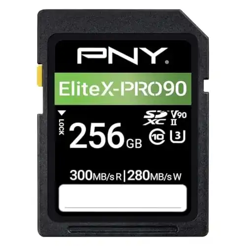 SDXC 256GB PNY EliteX-PRO 90 Klasse 10 U3 V90 UHS-II Speicherkarte