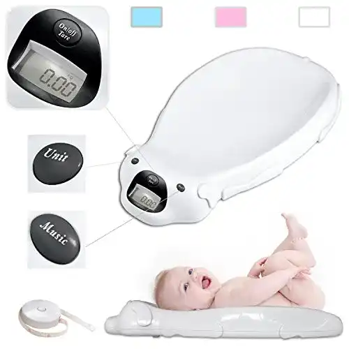 Todeco Babywaage Elektrisch – Maße: 65,4 x 33,2 x 11,6 cm