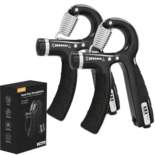 Handtrainer U-VKK 2er-Set Unterarmtrainer, verstellbarer Griff