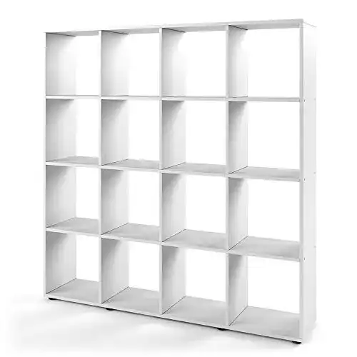 Bücherregal Vicco Karree als Raumteiler in Weiß, 138,5 x 142,5 cm