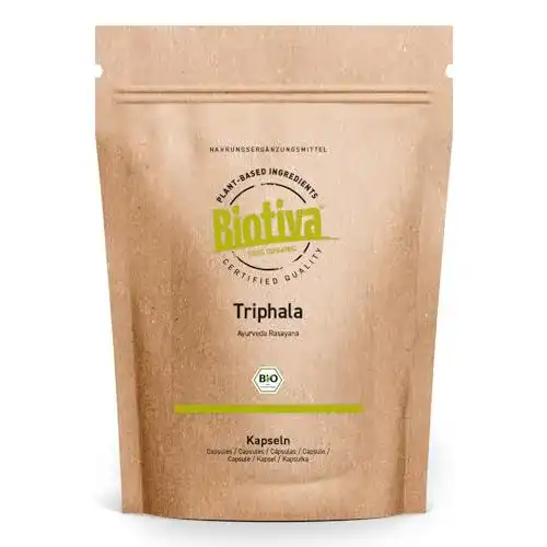 Triphala Biotiva Bio Kapseln 500mg – 250 Tage Dosis