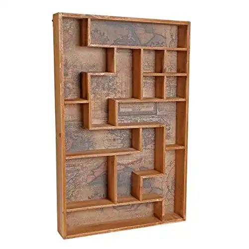 Setzkasten Mendler HWC-F35 im Shabby-Look für Wandmontage