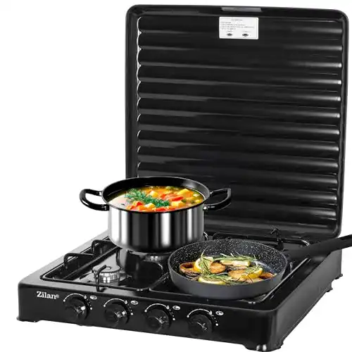 Gaskocher 4-flammig Zilan für Camping und Outdoor-Aktivitäten