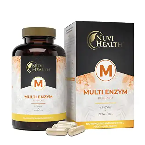 Verdauungsenzyme Nuvi Health Enzym Komplex mit Betain HCL