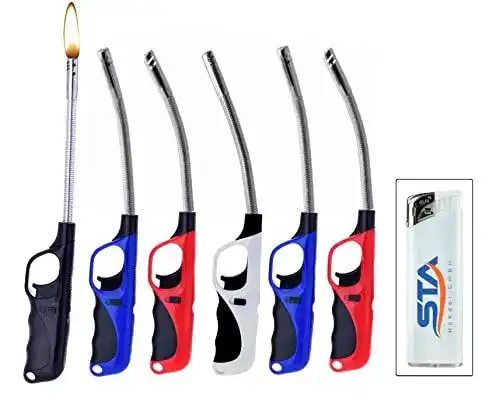 Stabfeuerzeug Vanorell 6 x Flexibel 28,5 cm für BBQ und Kamin