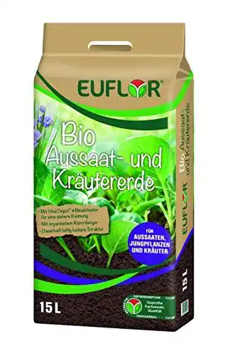 Euflor 15 L Bio Anzuchterde für Aussaat und Kräuter