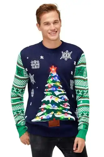 Weihnachtspullover für Herren mit lustigen Motiven und bequemem Schnitt