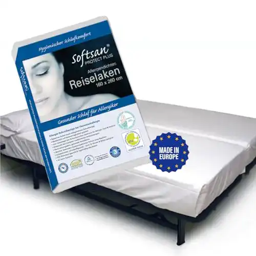 Bettlaken Softsan Protect Allergiker Reiselaken 160 x 260 cm