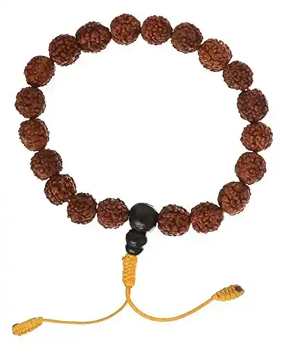 Rudraksha Buddhafiguren und Handmade Mala mit Perlen
