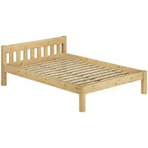 Futonbett 120 x 200 cm aus massivem Kiefernholz mit Rollrost