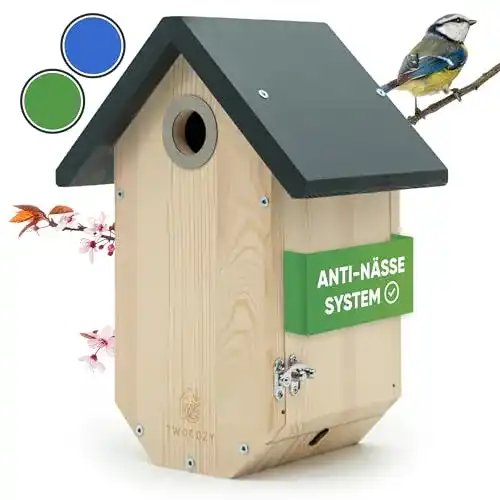Nistkasten für Meisen Twocozy mit Spechtschutz und Nestschutz