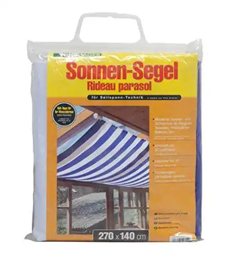Sonnensegel Windhager für Seilspanntechnik, Blau/Weiß