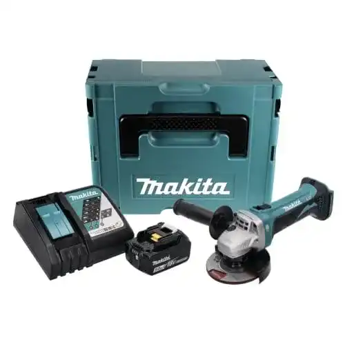 Makita DGA 452 RT1J Akku-Winkelschleifer 115 mm mit Akku und Ladegerät
