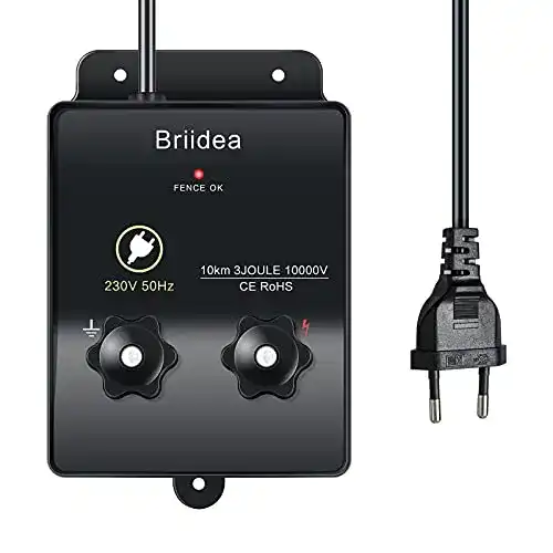 Weidezaungerät Briidea 230V mit 6,2 Meilen Reichweite für Elektrozaun
