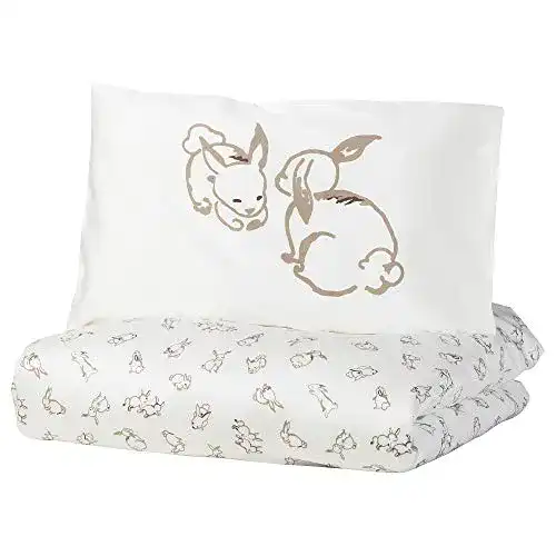 IKEA RÖDHAKE Bettbezug und Kissenbezug für Kinderbett
