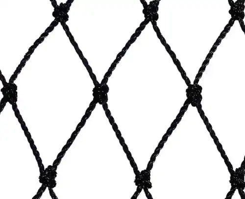 Volierennetz mit 60 mm Maschenweite in Schwarz, 12,5 m x 20 m