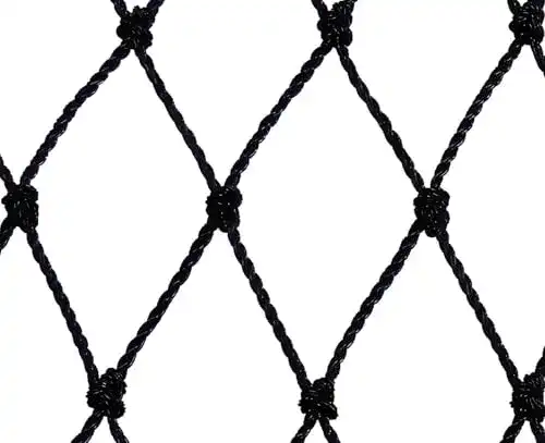 Volierennetz mit 60 mm Maschenweite in Schwarz, 12,5 m x 20 m