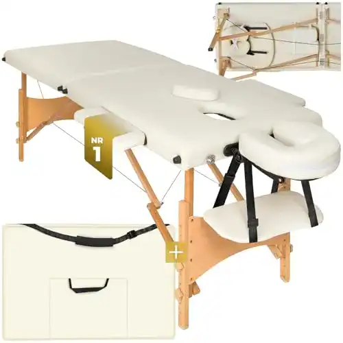 Massageliege tectake 2 Zonen klappbar und tragbar