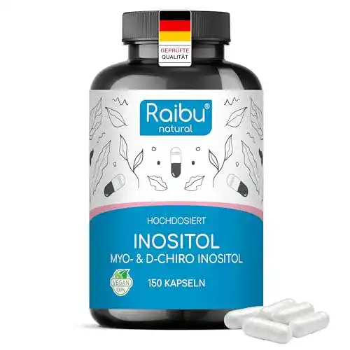 Inositol Raibu Kapseln mit Myo & D-Chiro, 2120mg pro Tag mit Vitamin B6