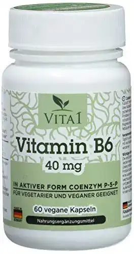 Vitamin B6 VITA 1 P-5-P 40mg, 60 Kapseln für eine gezielte Versorgung