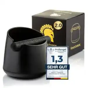 Abklopfbehälter Barista Legends für Siebträger in mattschwarz