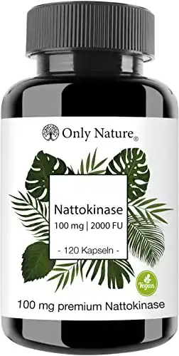 Nattokinase Only Nature 100 mg (2000 FU) pflanzlich – 120 Kapseln