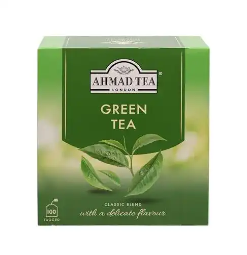 Grüner Tee von Ahmad Tea, 100 Teebeutel mit Band, 200 g
