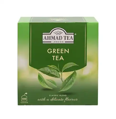 Grüner Tee von Ahmad Tea, 100 Teebeutel mit Band, 200 g