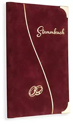 Stammbuch Renkaat Bordeaux Rot für Hochzeiten und Familien