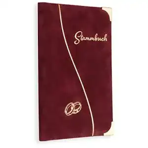 Stammbuch Renkaat Bordeaux Rot für Hochzeiten und Familien