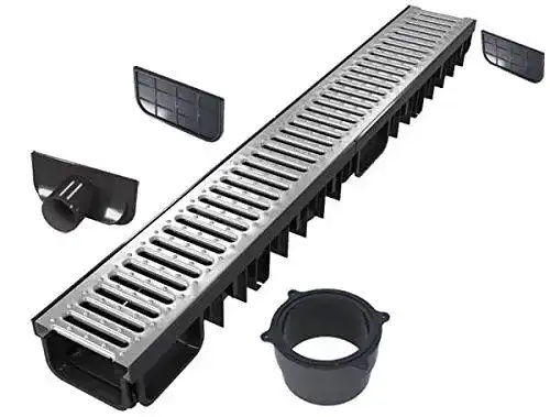 Entwässerungsrinne S-Lon Set 6 Meter verzinkt Klasse B125 Typ 50