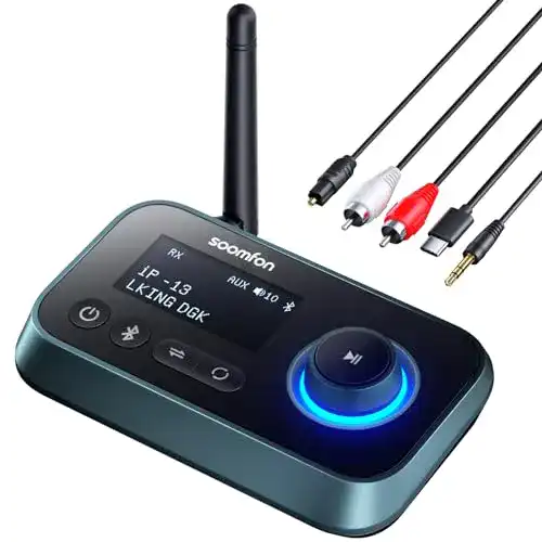 Bluetooth 5.0 TV-Transmitter SOOMFON 3-in-1 Sender und Empfänger
