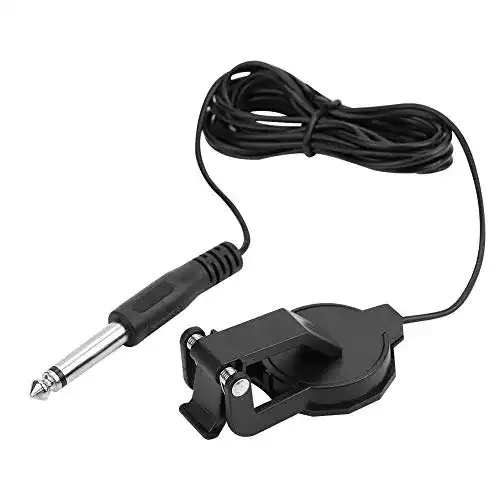 Piezo-Tonabnehmer Alomejor Clip On Kontaktmikrofon mit 3 m Kabel
