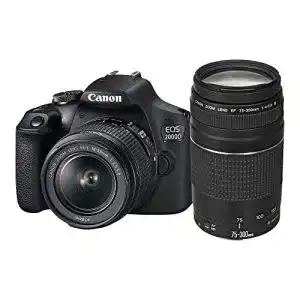 Canon EOS 2000D Spiegelreflexkamera mit Objektiven und Zubehör