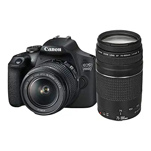 Canon EOS 2000D Spiegelreflexkamera mit Objektiven und Zubehör