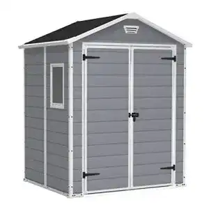 Keter Manor 6x5DD Geräteschuppen – Wetterfestes Gartenhaus mit 4,8 m³ Stauraum